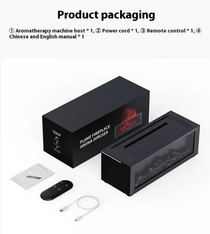 Creative Fireplace Air Humidifier Waterless Auto-Off Aroma