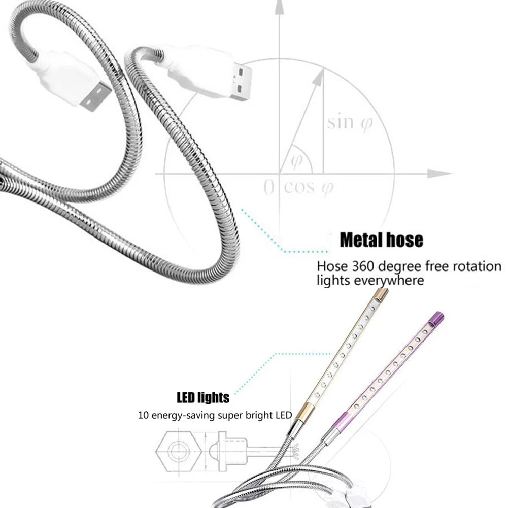 USB Laptop Flexible Reading LED Lights