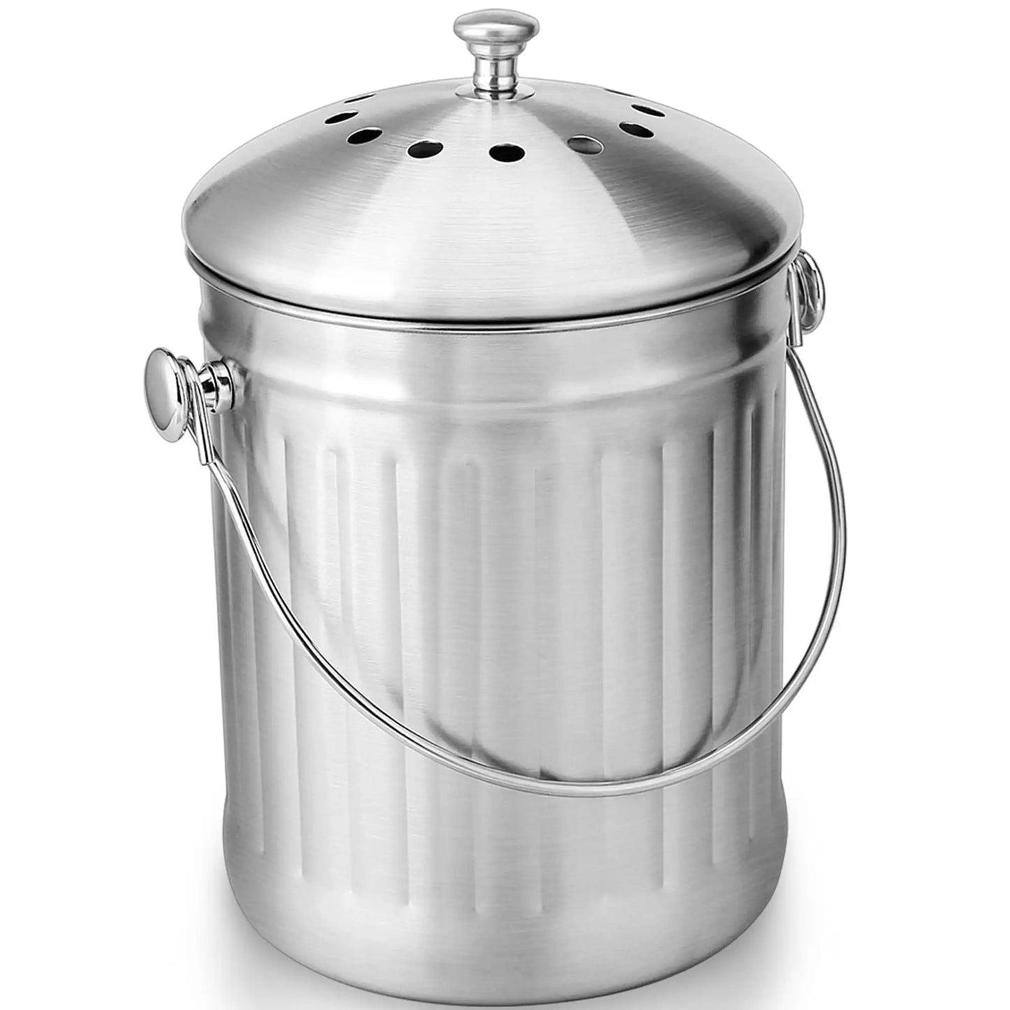 Food Compost Bin, Stainless Steel Indoor Compost
